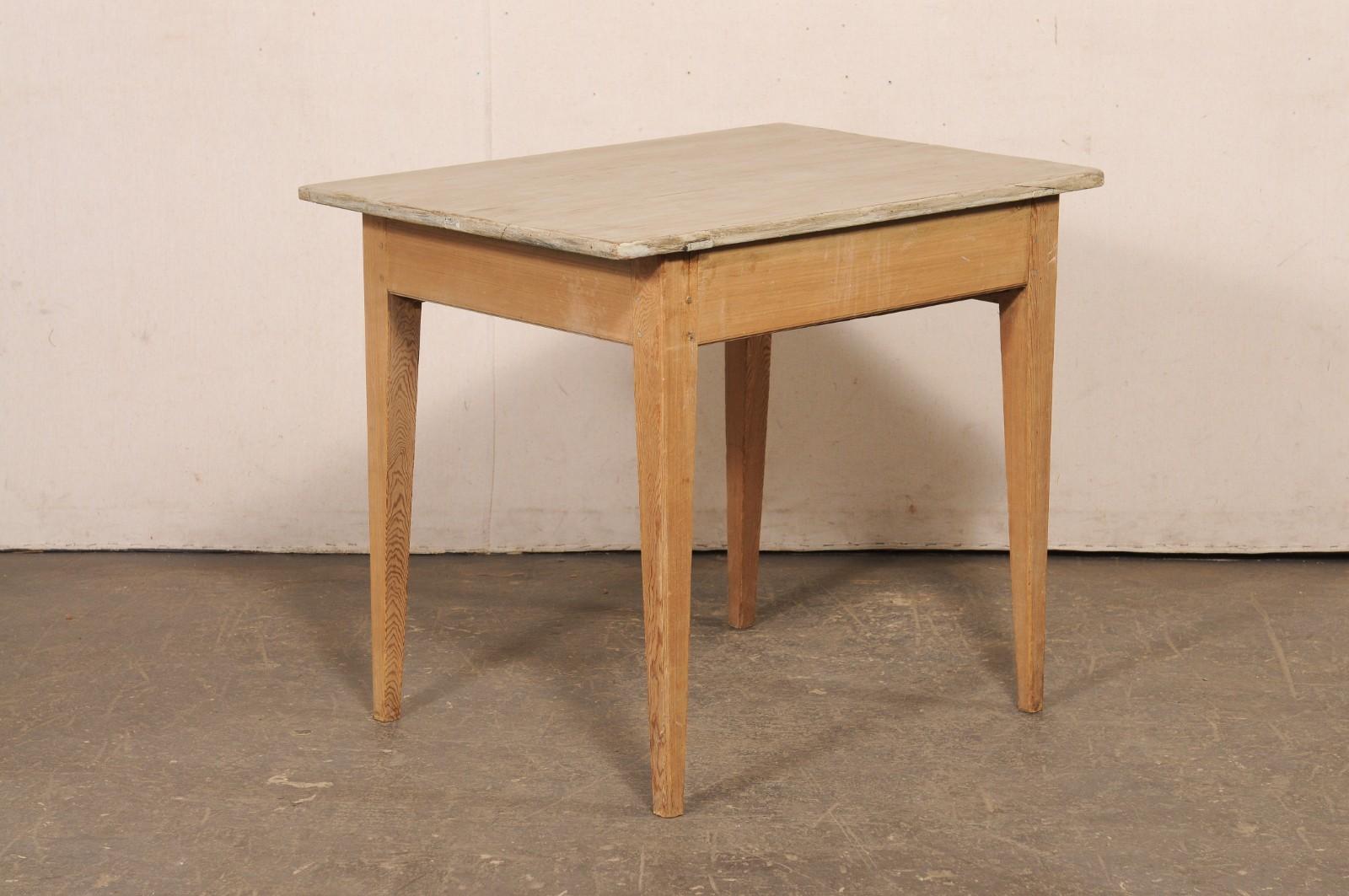 Swedish 19th Century Rectangular Occasional Table w/Deep Drawer For Sale 4