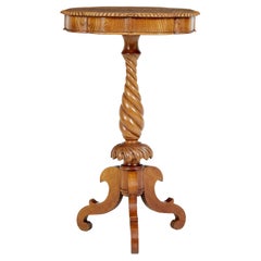 Swedish 19th century small elm occasional table