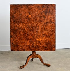Swedish 19th Century Square Tilt-top Table