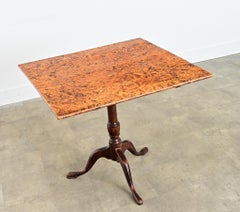 Swedish 19th Century Square Tilt-top Table