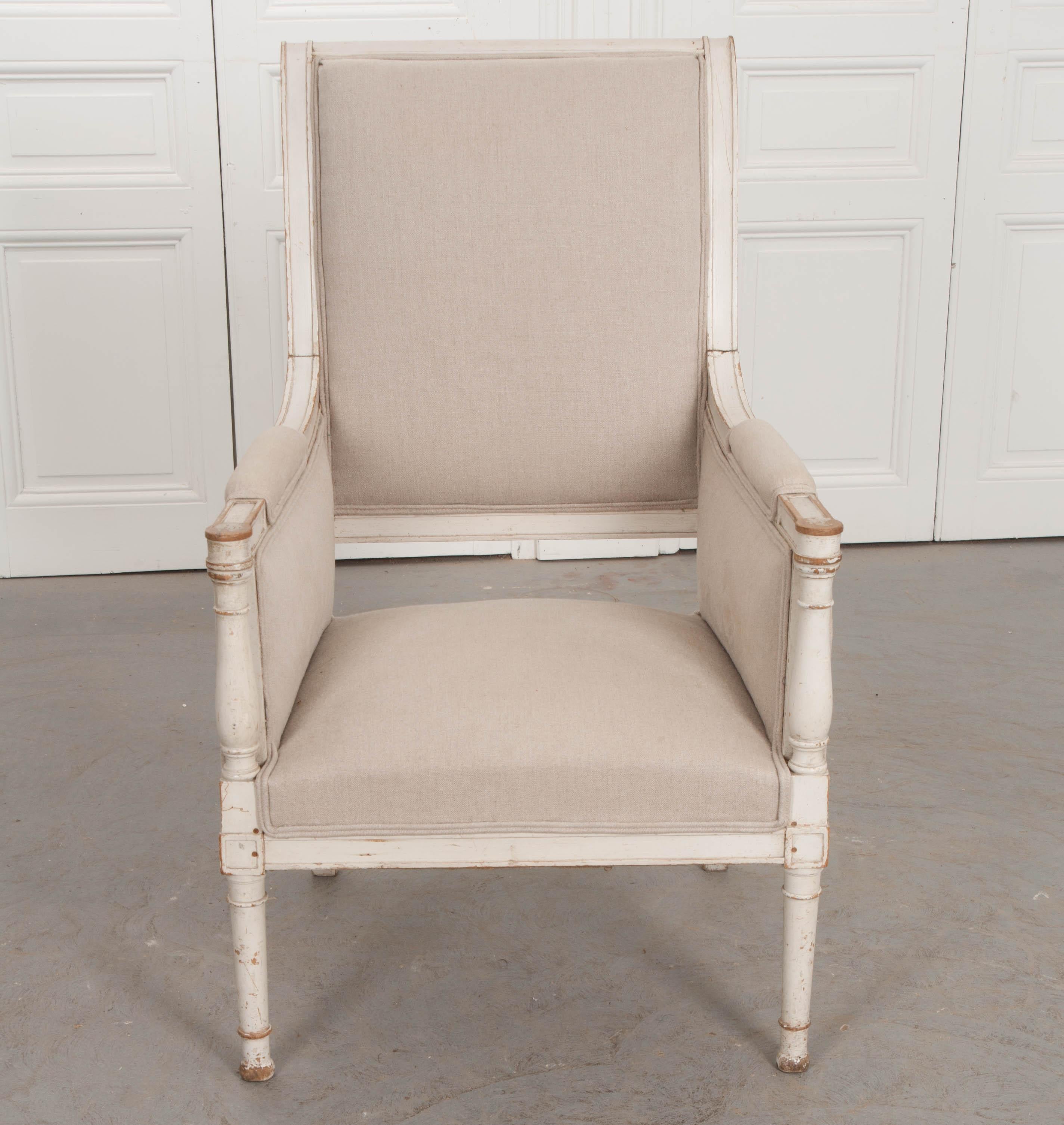 Swedish 19th Century Upholstered Chair In Good Condition In Baton Rouge, LA