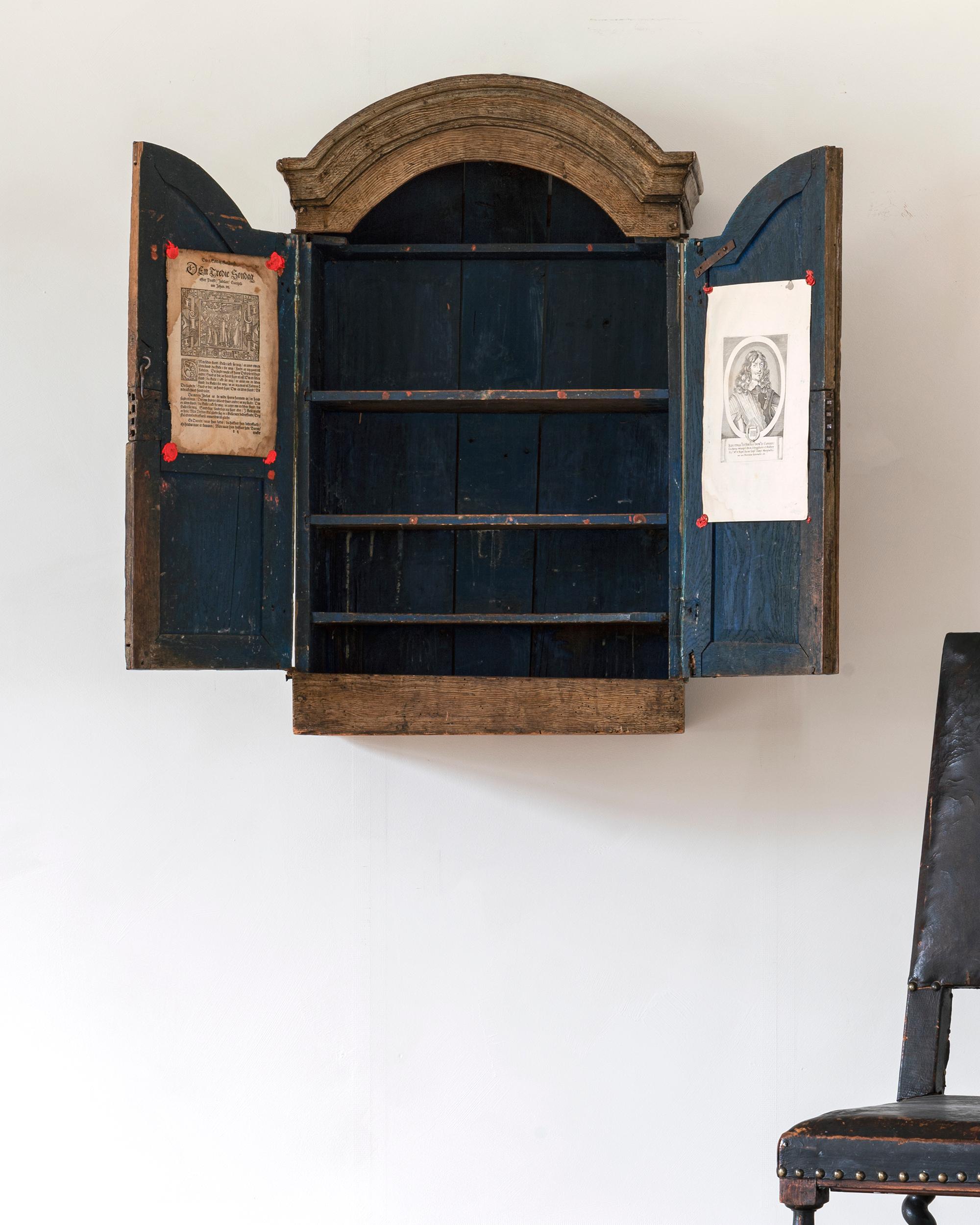 Hand-Crafted Swedish 19th Century Wall Cabinet For Sale