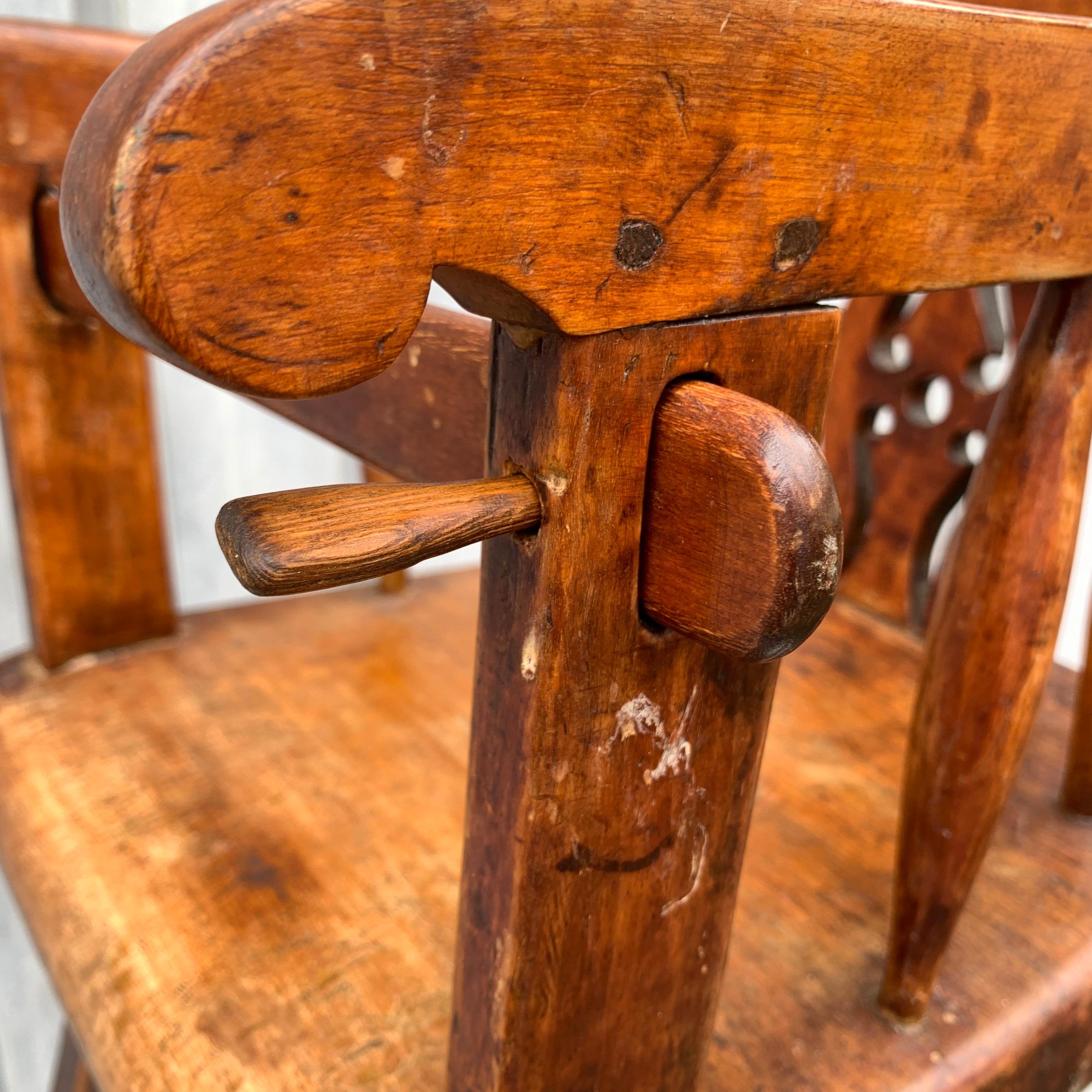 Swedish 19th Century Wooden Child's High Chair For Sale 7