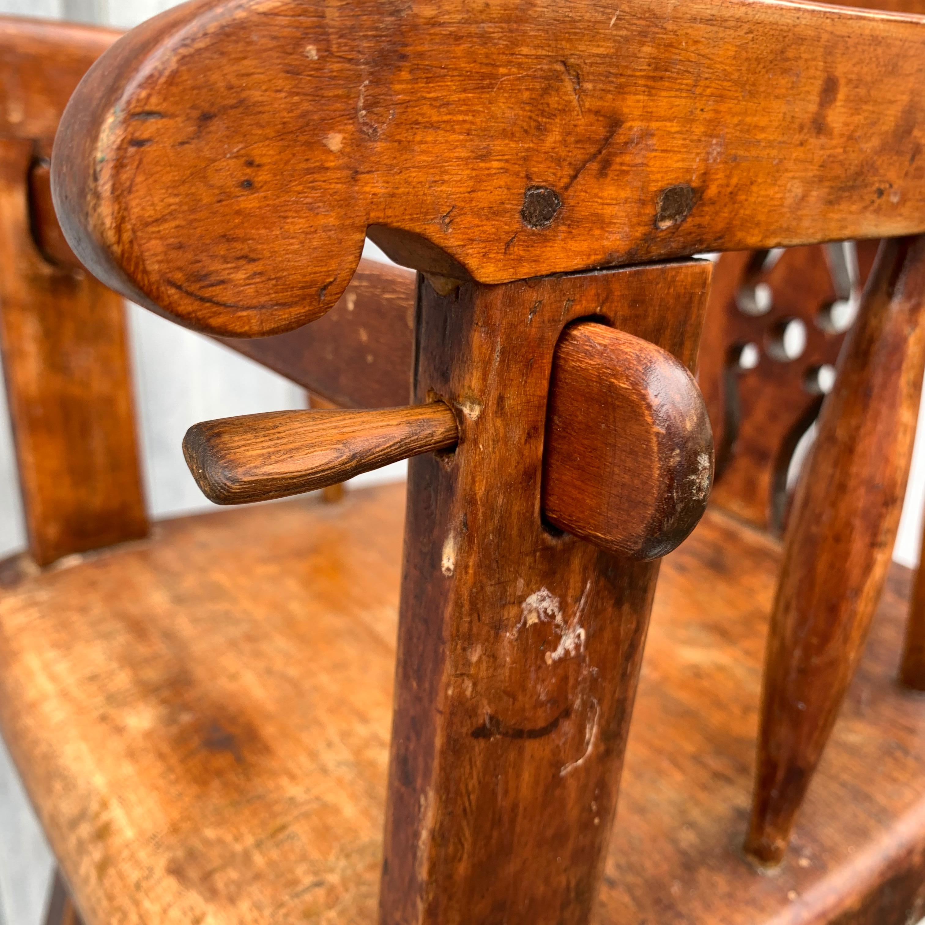 Swedish 19th Century Wooden Child's High Chair 7