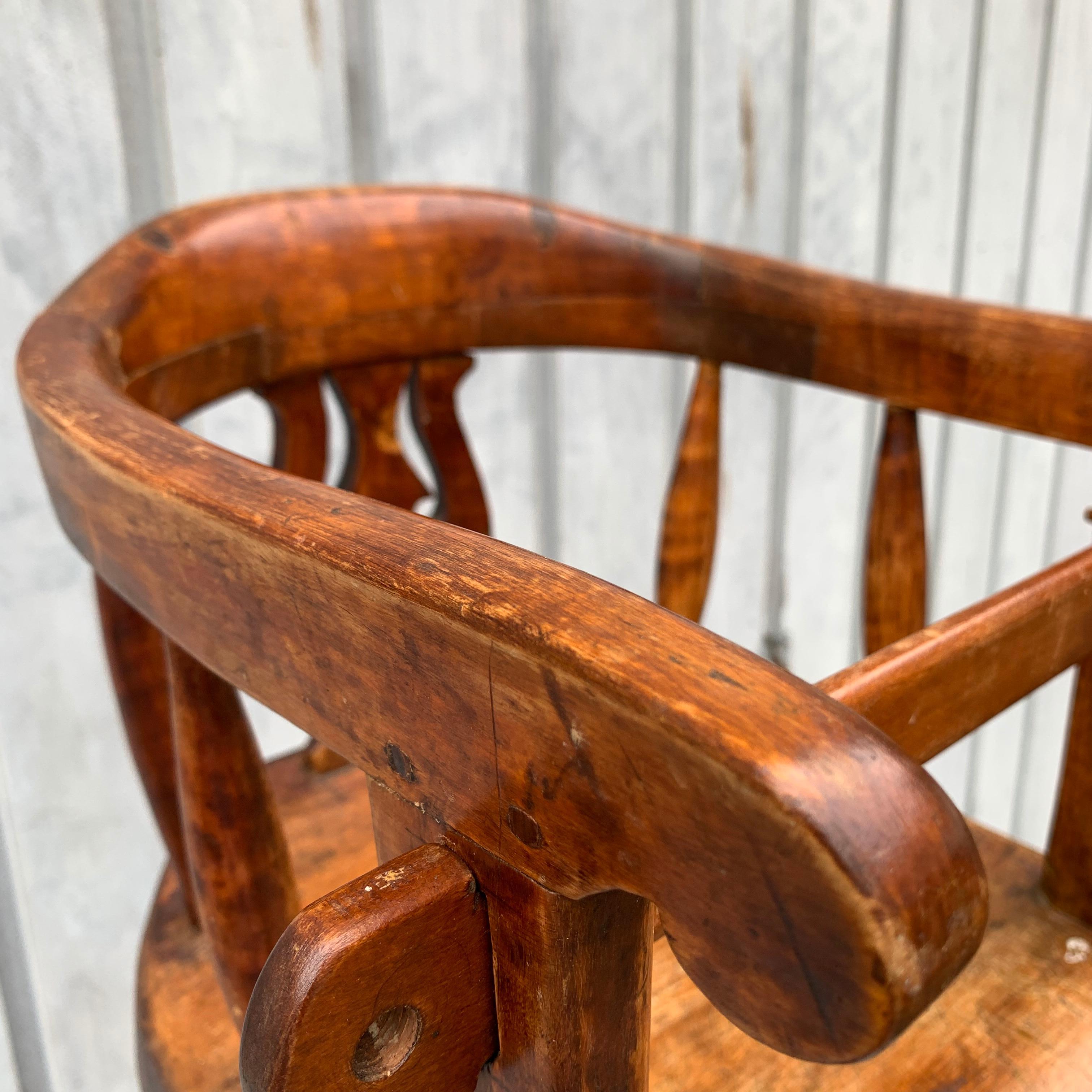 Swedish 19th Century Wooden Child's High Chair 11