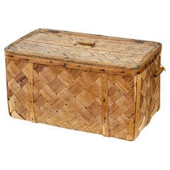 Swedish 19th century woven pine basket
