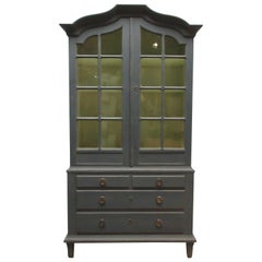 Swedish 2-Door Glass Top Hutch