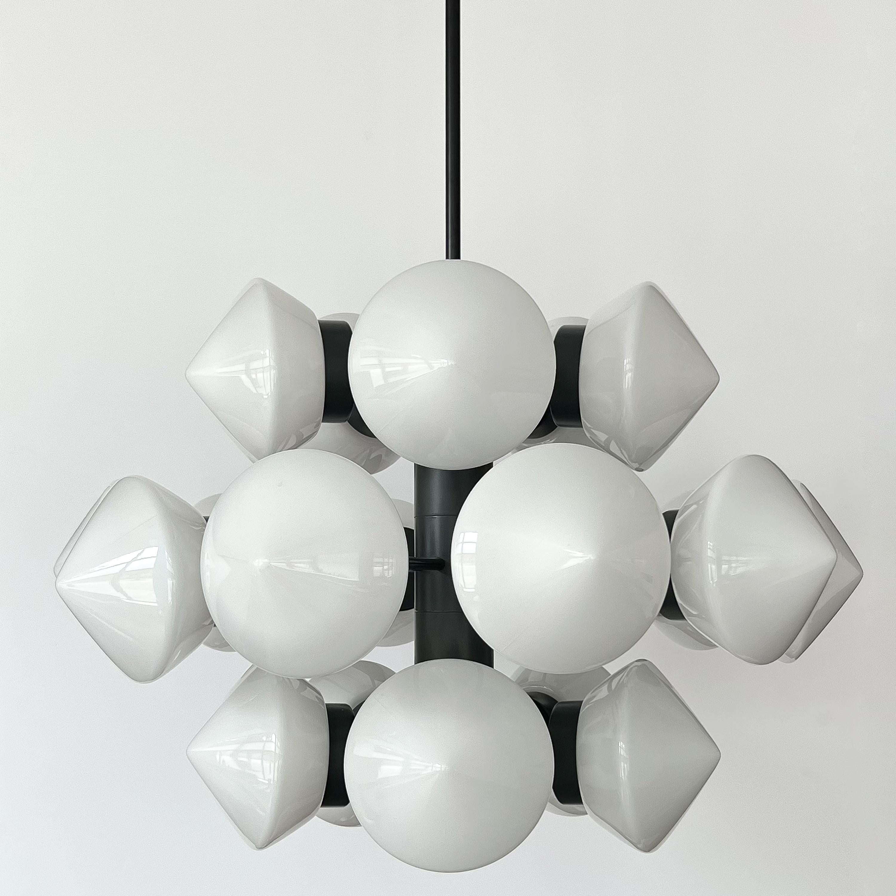 white orb chandelier