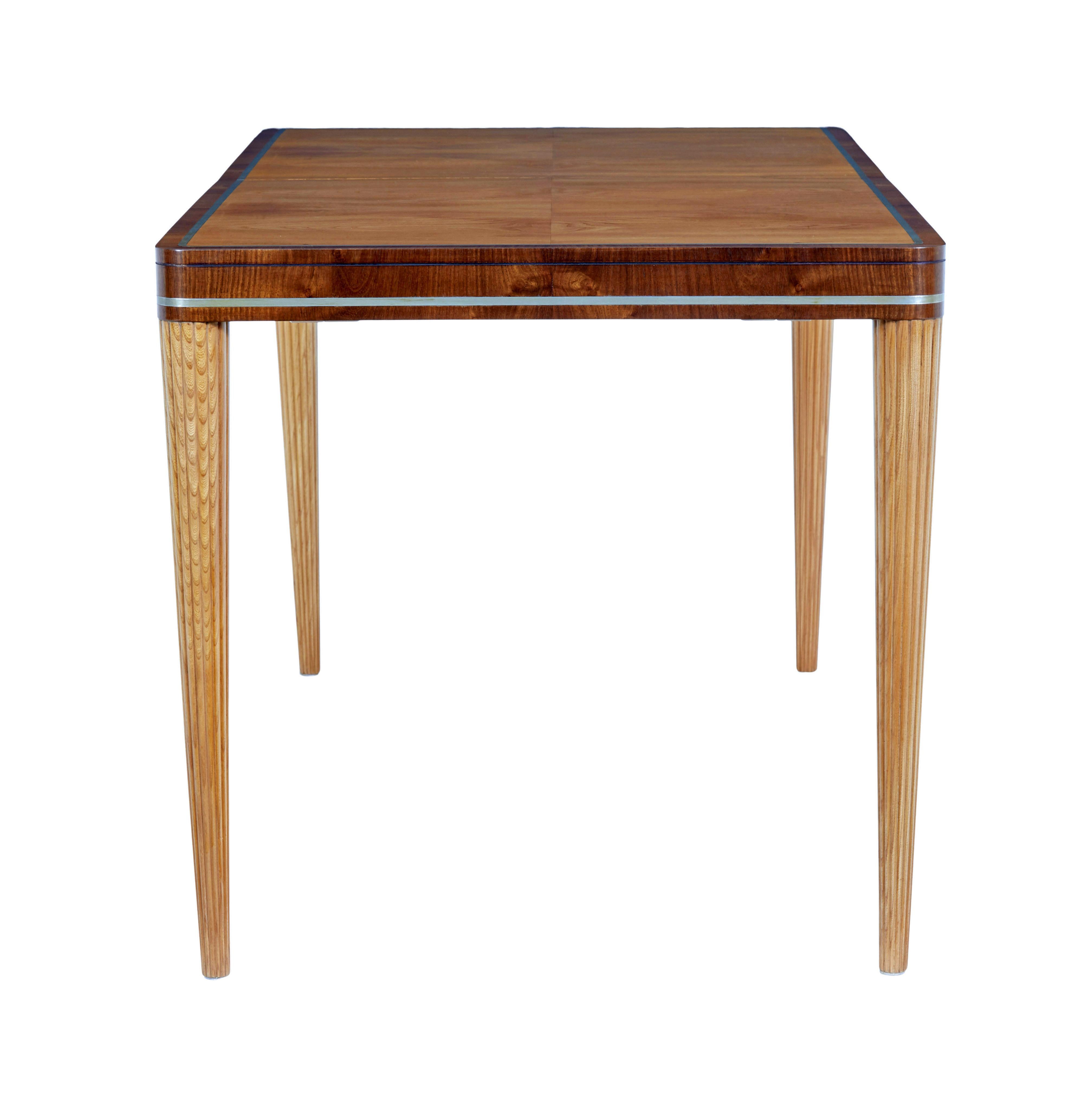 Art déco Bureau suédois en orme du 20e siècle par Carl Bergsten en vente