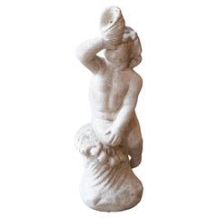 Swedish 20th Century Marble Cherub Statue