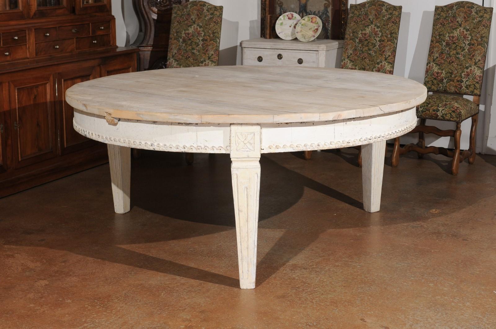 Swedish 20th Century Neoclassical Style Painted Table with Vitruvian Scroll 6