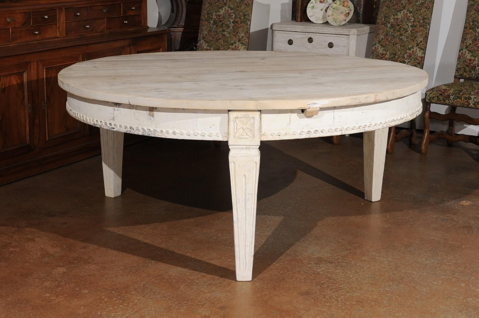 Swedish 20th Century Neoclassical Style Painted Table with Vitruvian Scroll 3