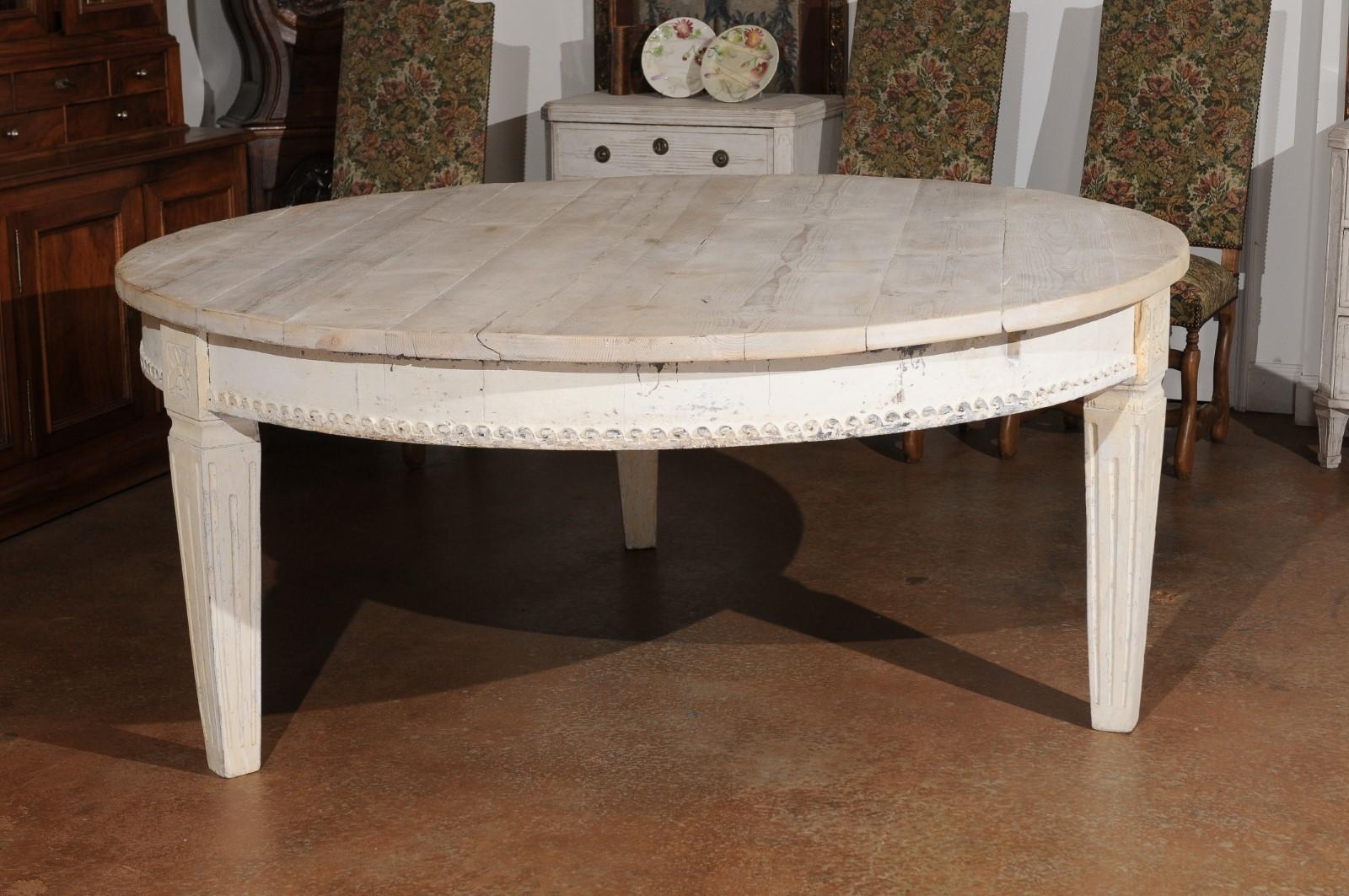 Swedish 20th Century Neoclassical Style Painted Table with Vitruvian Scroll 5