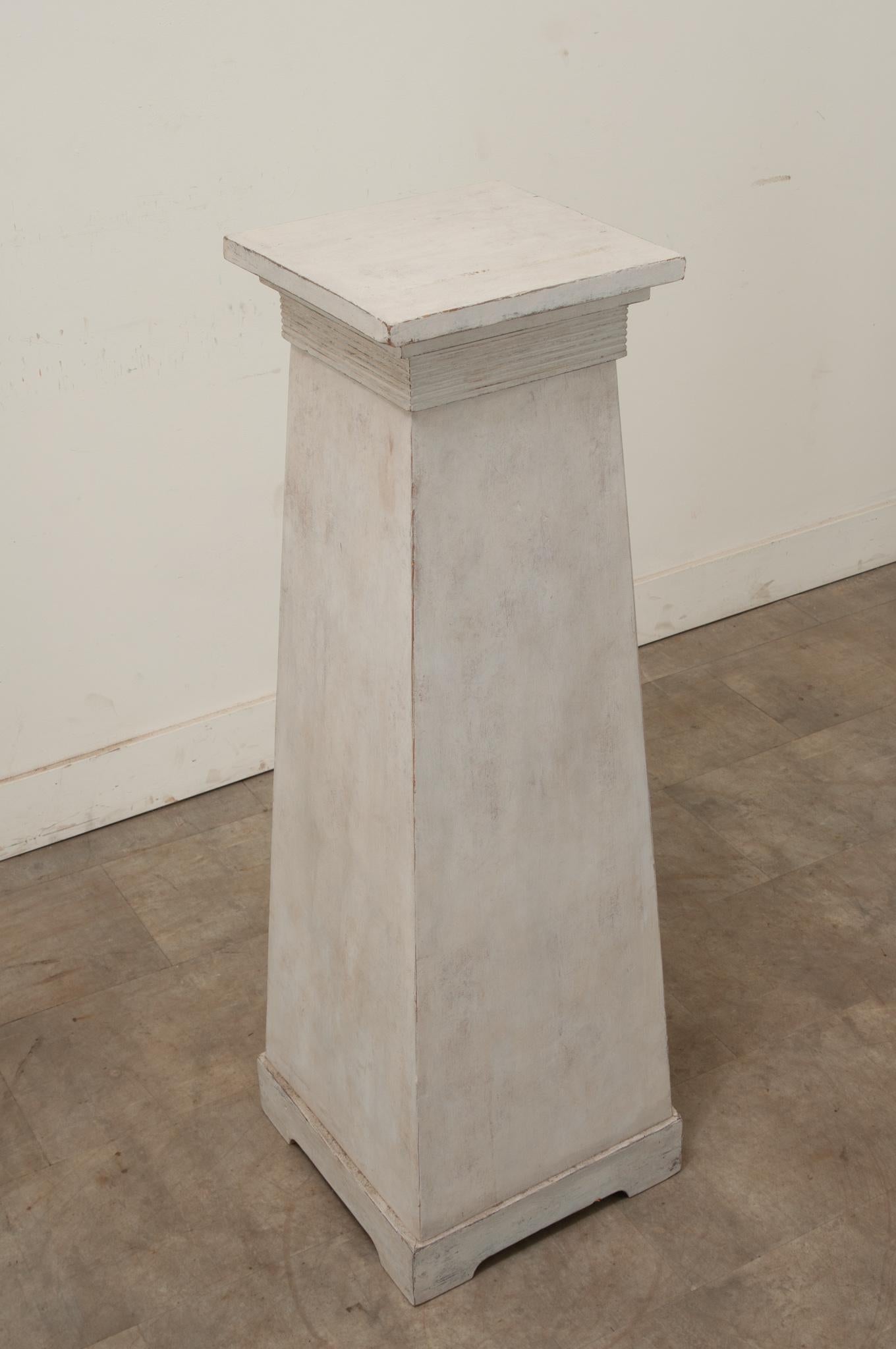 Hand-Carved Swedish 20th Century Painted Column