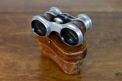 Swedish 20th Century Pair of Theater Binoculars With Leather Case