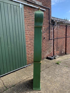 Swedish Mora Clock Green Gold Early 1800s Antique Roman Numerals Urn Top