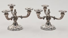 Silver Candelabras 830 Swedish Silver, Pair