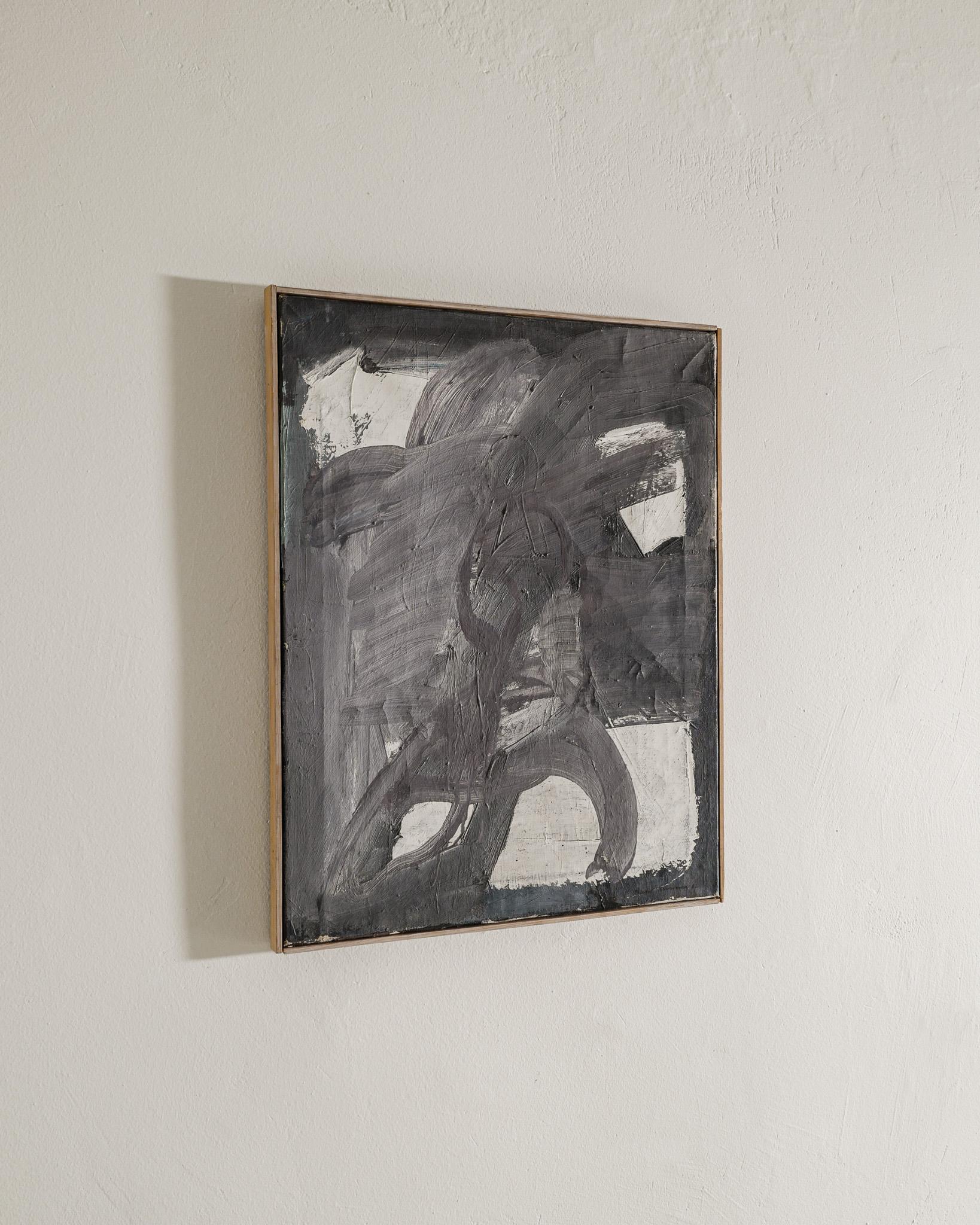 Cuadro abstracto sueco al óleo de Bertil Berntsson, Suecia Años 60 Escandinavo moderno en venta