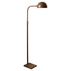 Swedish, Adjustable Floor Lamp, Patinated brass, Sweden, 1950s