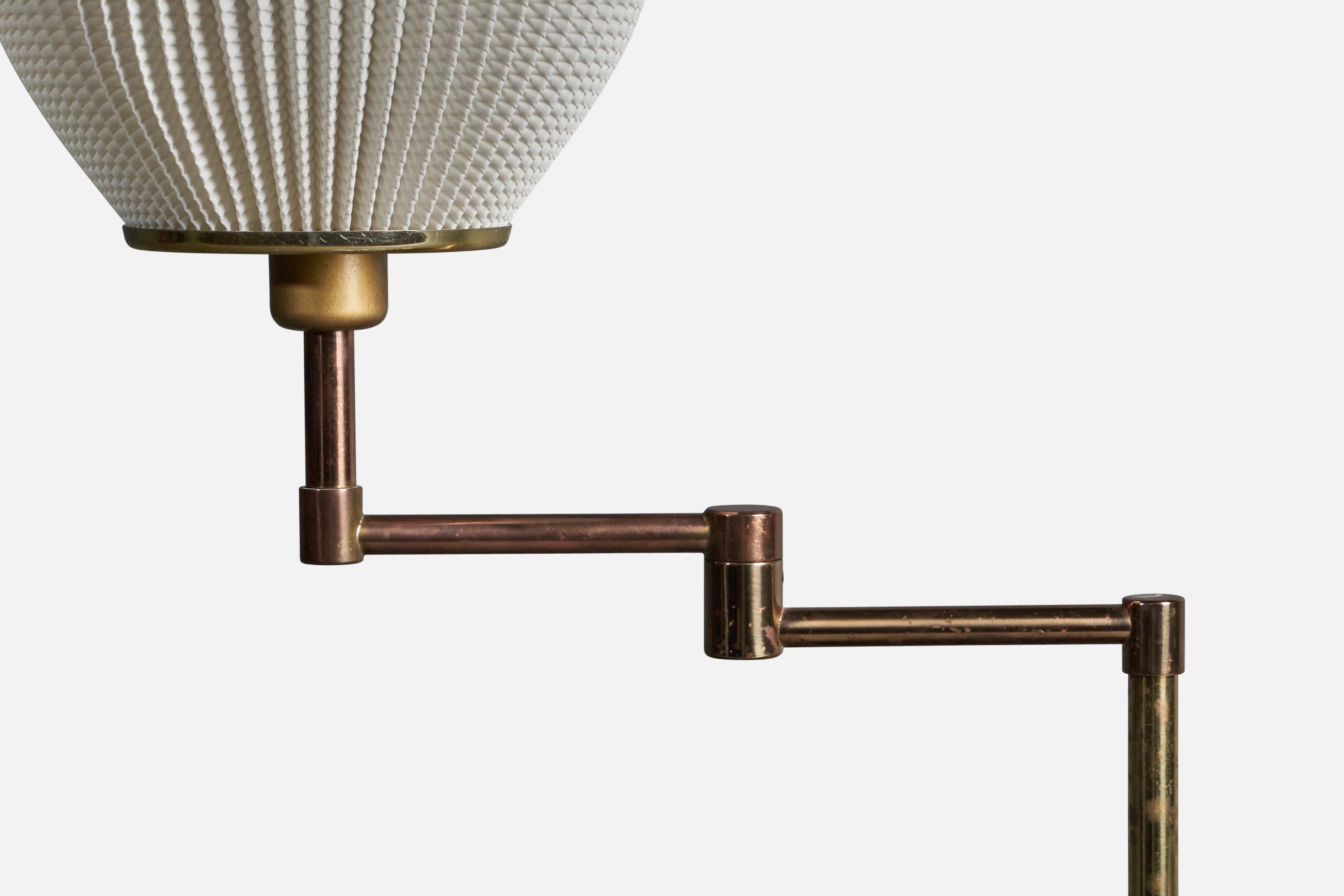Modern Swedish, Adjustable Table Lamps, Brass, Sweden, C. 1960s