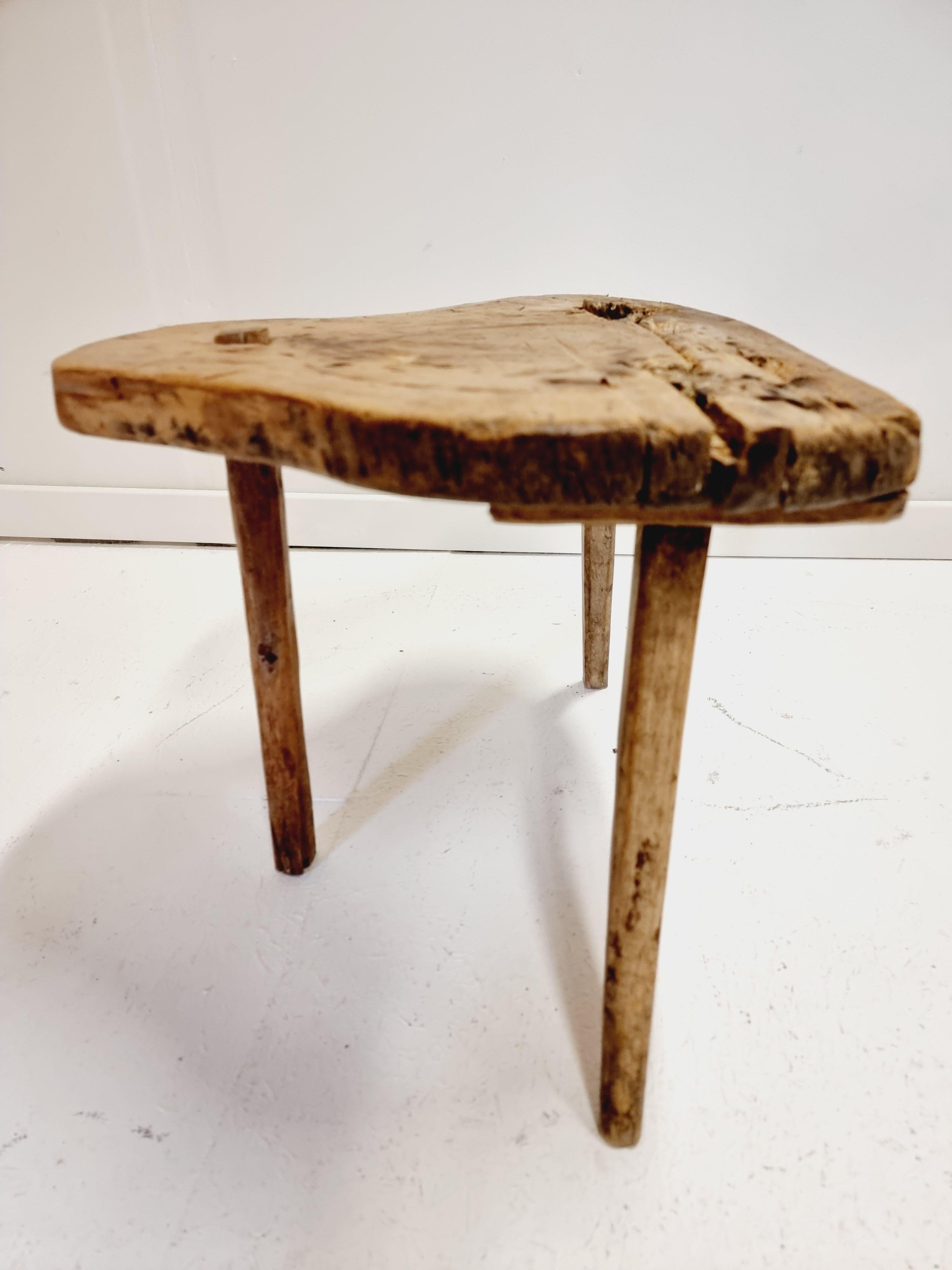 Swedish Allmoge / Folk Art, Stool, Signed by Previous Owners, 19th Century 7