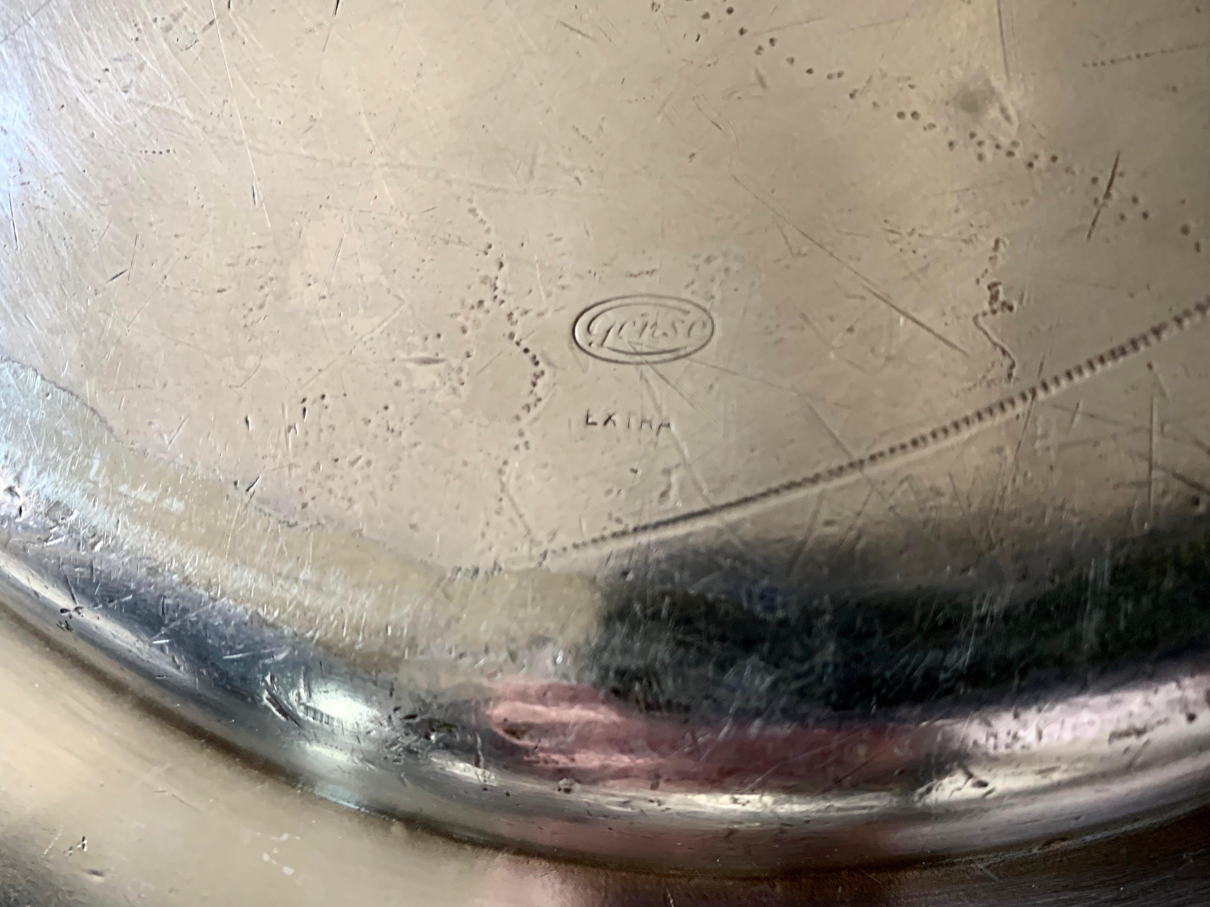 Swedish American Line Large Silver Plated Tray In Good Condition In New York, NY
