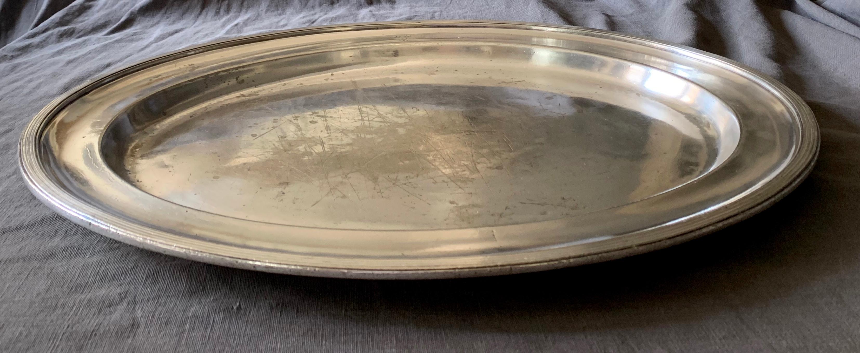 20th Century Swedish American Line Large Silver Plated Tray