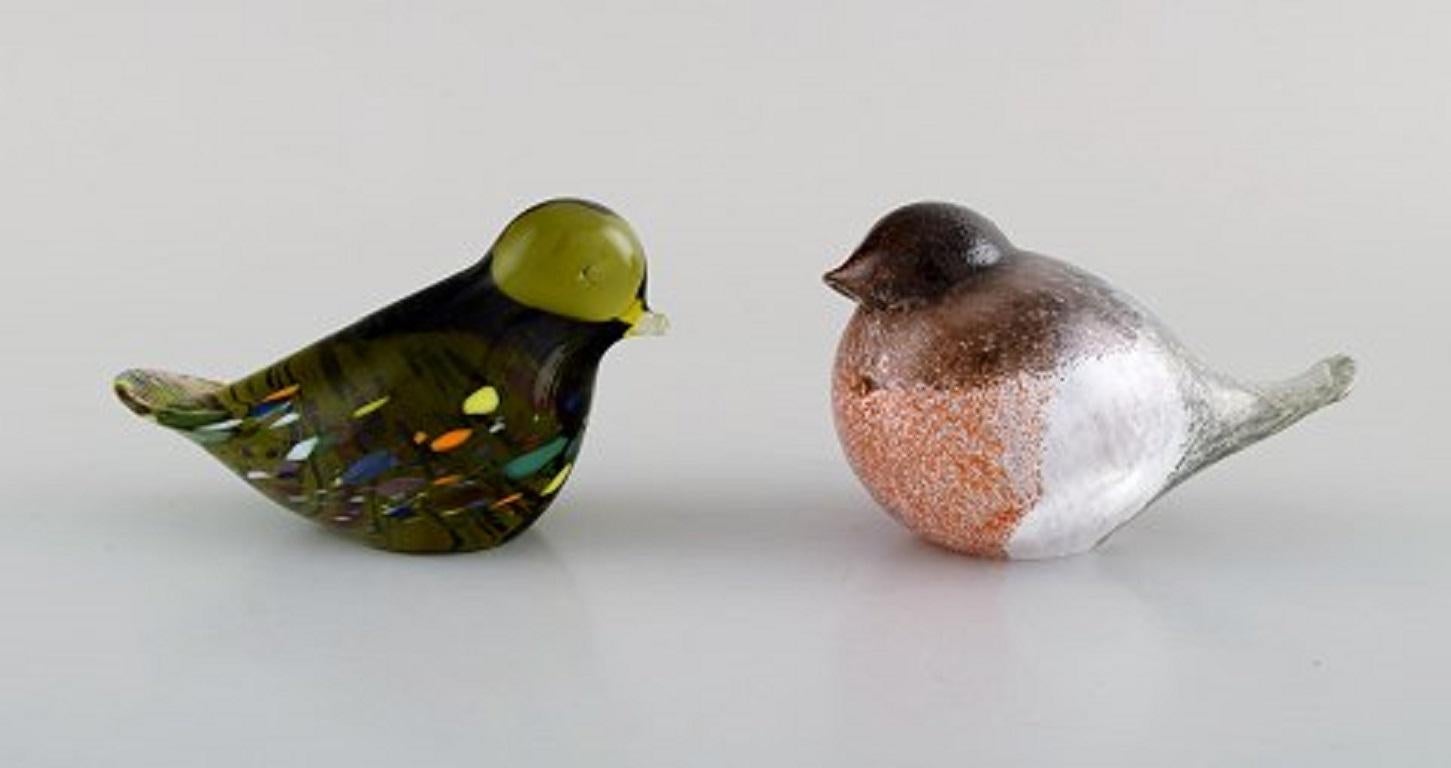 Schwedische und andere Glaskünstler, darunter Reijmyre, acht Vogelfiguren (Skandinavische Moderne) im Angebot
