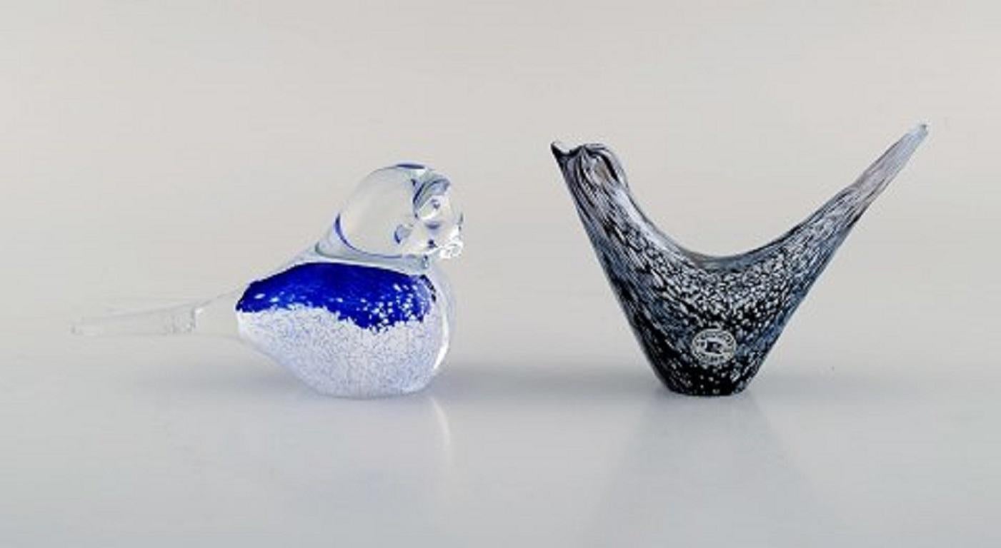 Schwedische und andere Glaskünstler, darunter Reijmyre, acht Vogelfiguren (Ende des 20. Jahrhunderts) im Angebot