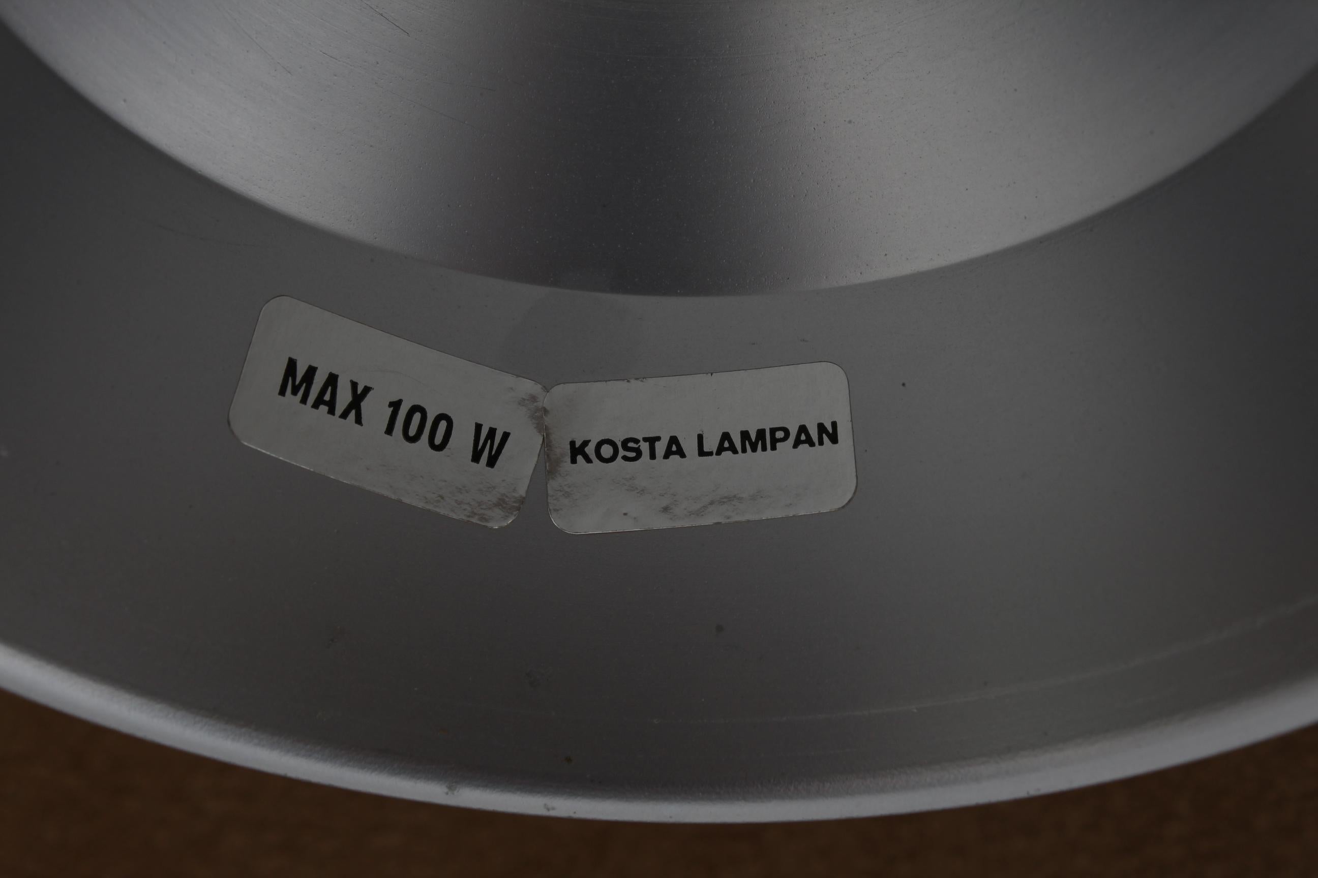 Swedish Anna Pendant Light of Metal  with Leather Cover by Atelje Lyktan 1970s im Angebot 1
