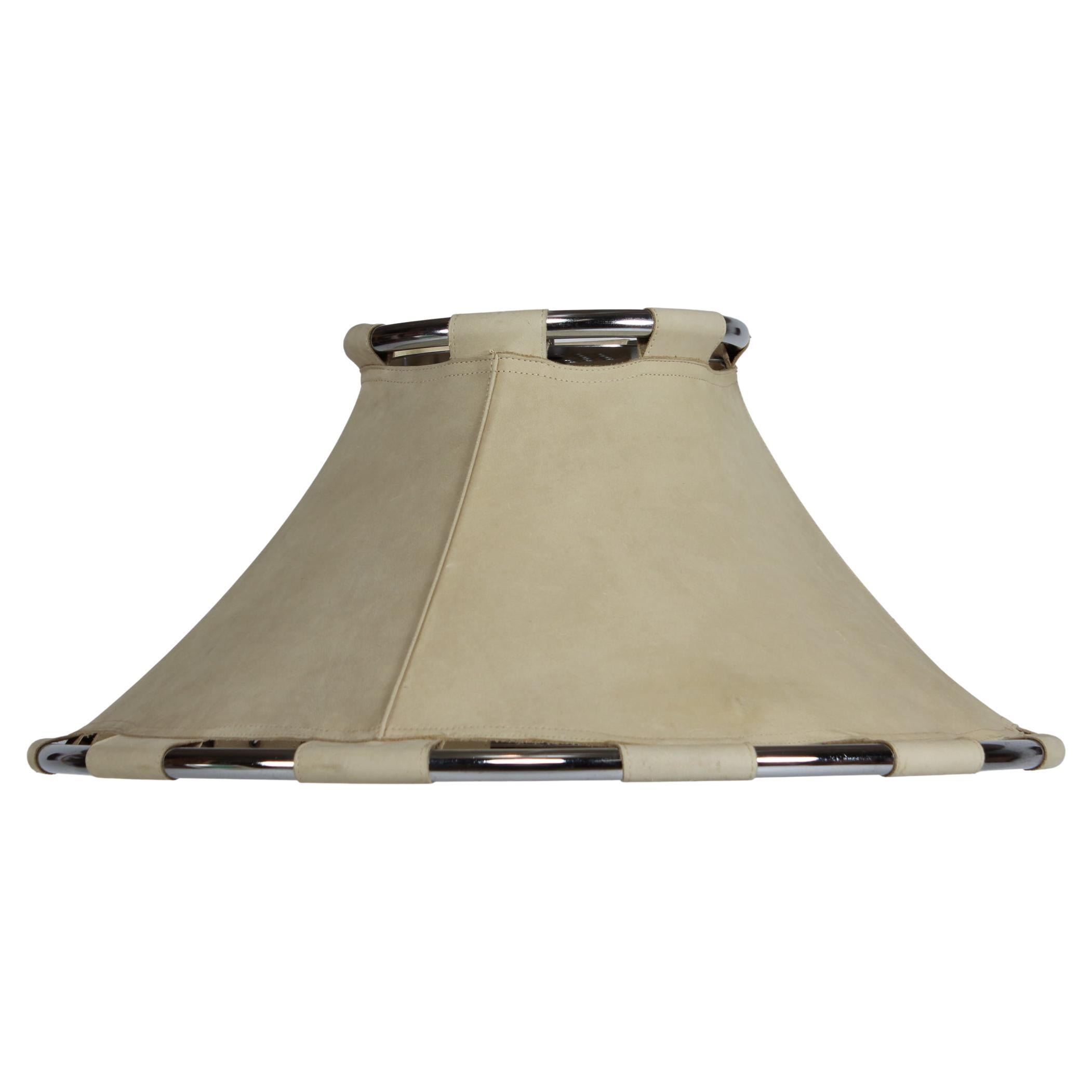 Swedish Anna Pendant Light of Metal  with Leather Cover by Atelje Lyktan 1970s im Angebot