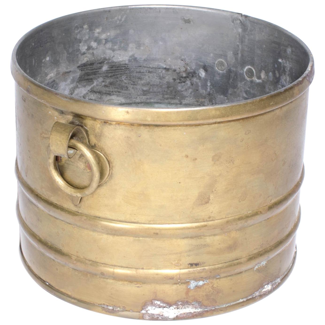 Swedish Antique Brass Pot from, Early 1900s
