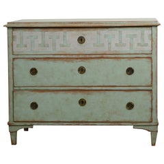 Swedish Antique Bureau in Gustavian Style, Made By Hand in Solid Pine Circa 1820