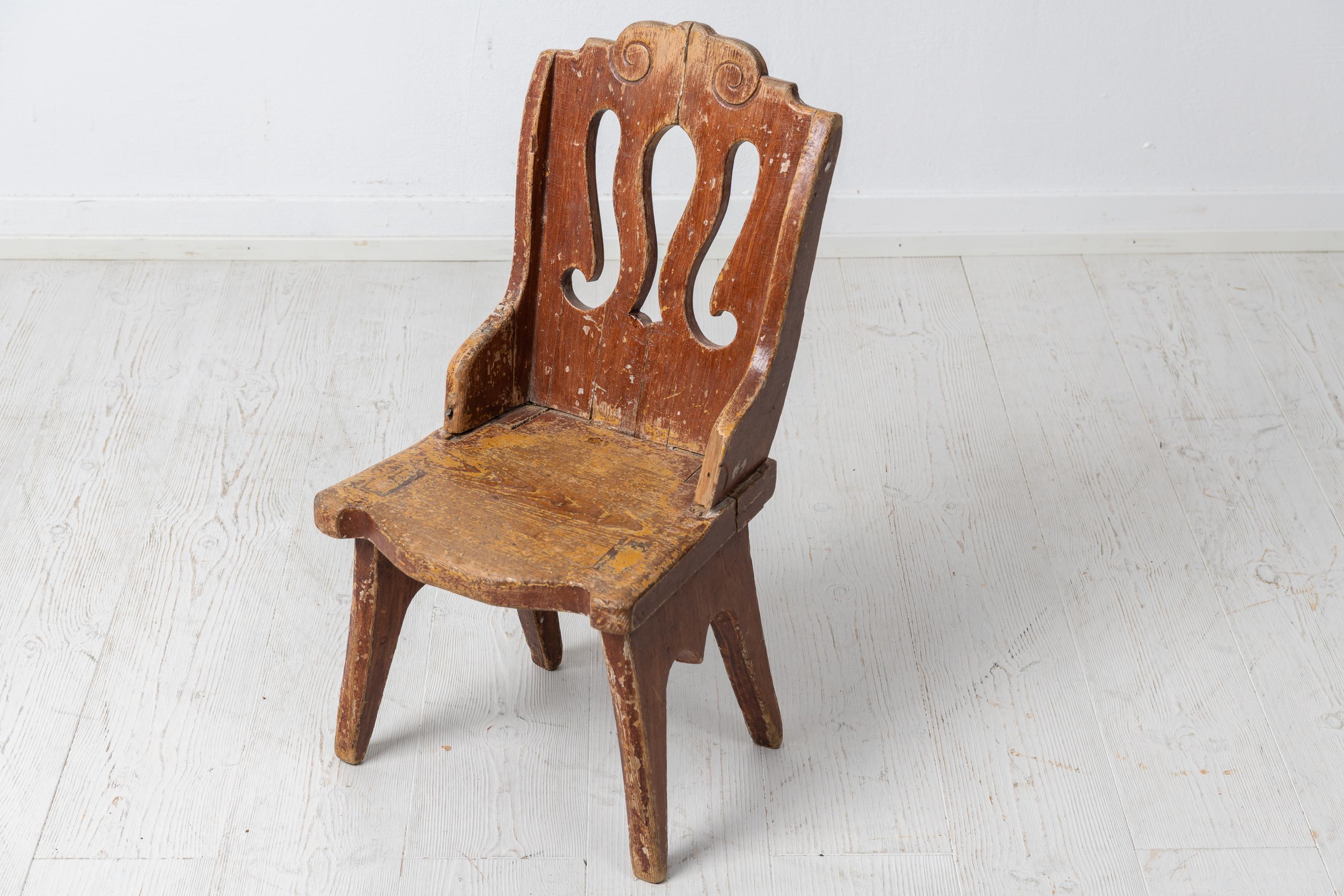 Swedish Antique Folk Art Children's Chair 1