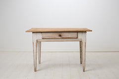 Mesa Gustaviana Sueca Antigua Genuina de Casa de Campo en Estado Intacto