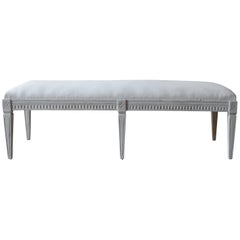 Swedish Antique Gustavian Six-Legged Bench, circa 1830