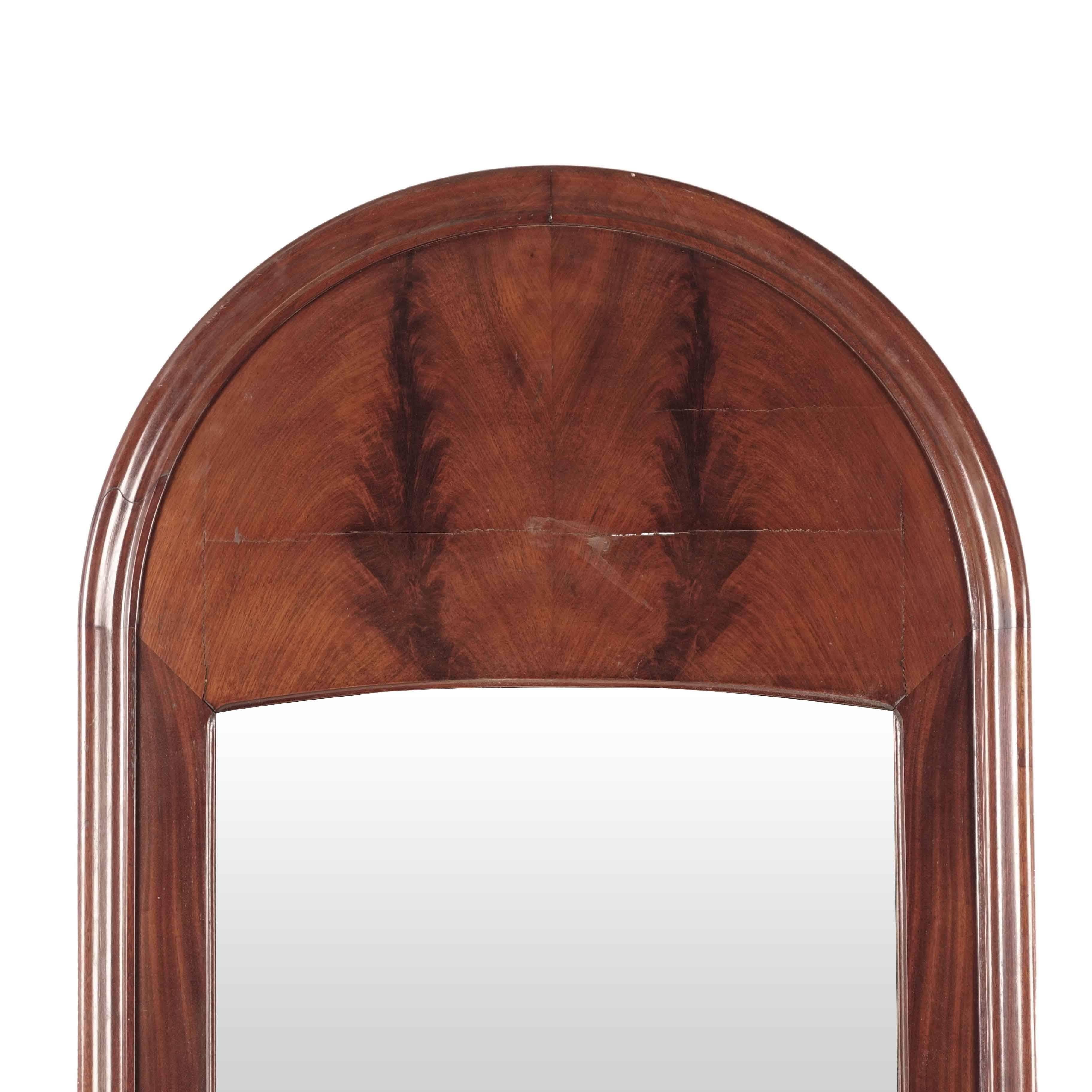Stunning grand mirror from Sweden to add character to any space. A time typical Empire mirror in mahogany.