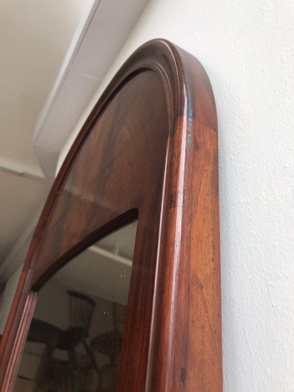 Swedish Antique Mahogany Mirror from 1880s In Excellent Condition For Sale In Singapore, SG