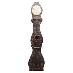 Reloj Sueco Antiguo Mora Clocks  Pintura Arte Popular 1800s 230cm C Palmlöf Sala A