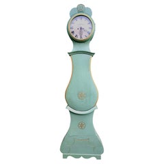 Sueco  Antiguo Mora Clocks Fryksdall Verde Oro 1800s Gustavian Ekerstrom A