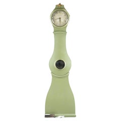 Swedish Antique Mora Clock Green Early 1800s 210m Åman Arboga A