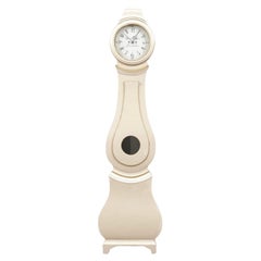 Horloge Mora suédoise blanche du début des années 1800 Sven Sunesson Loushult A