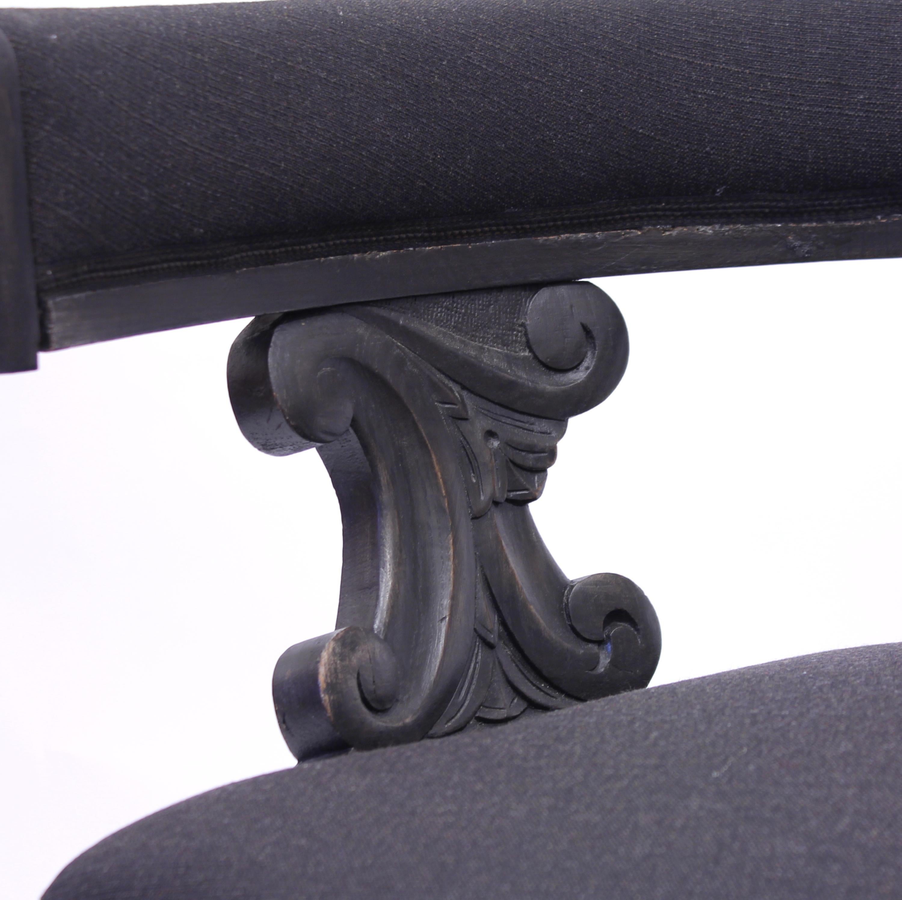 Swedish Antique Oak Klismos Chair, Late 19th Century 8