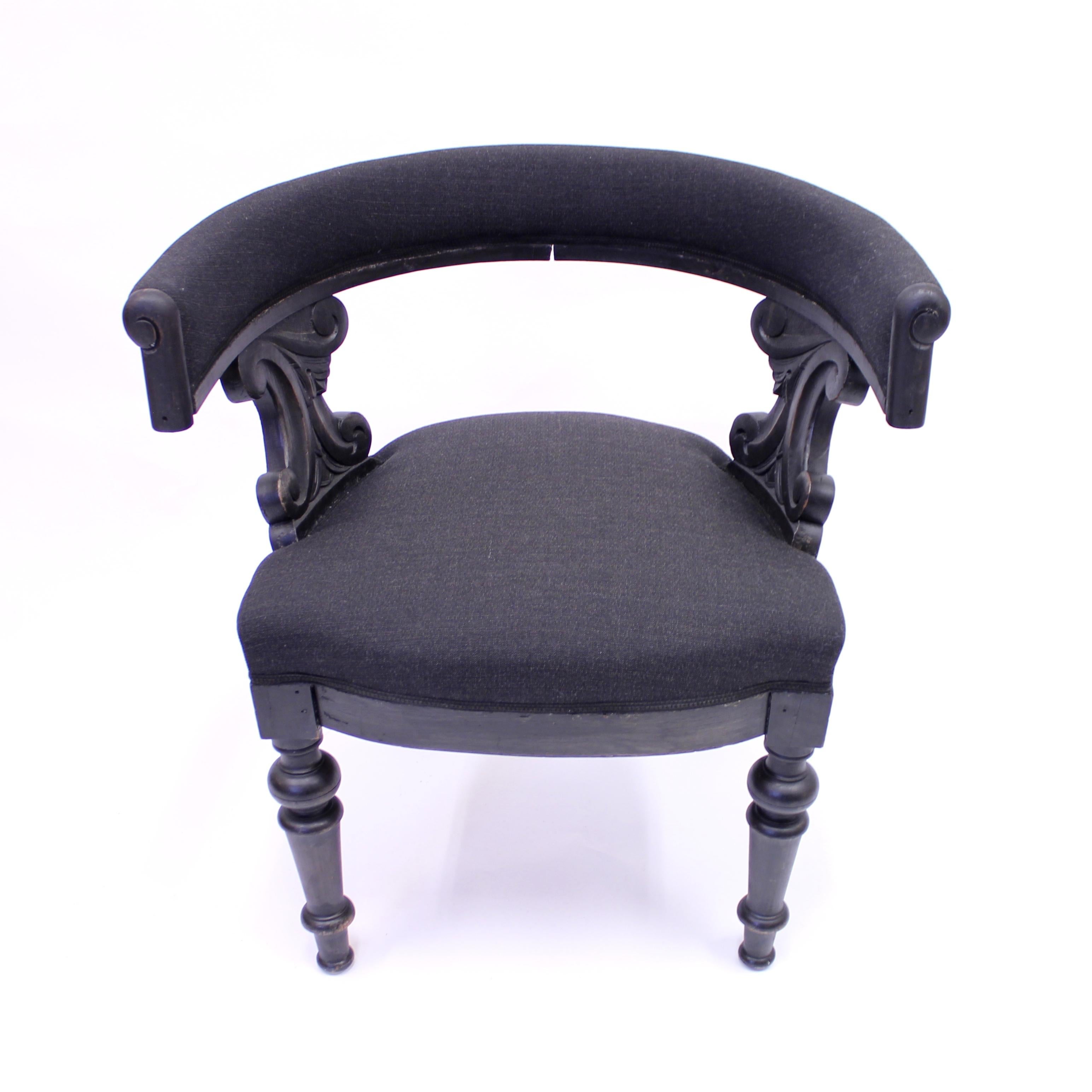 Swedish Antique Oak Klismos Chair, Late 19th Century In Good Condition In Uppsala, SE