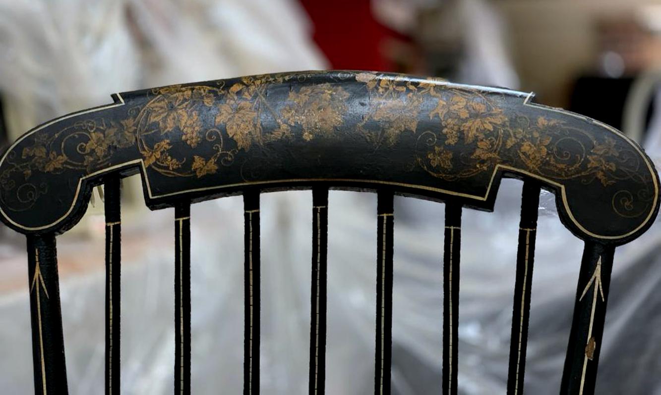 black antique rocking chair