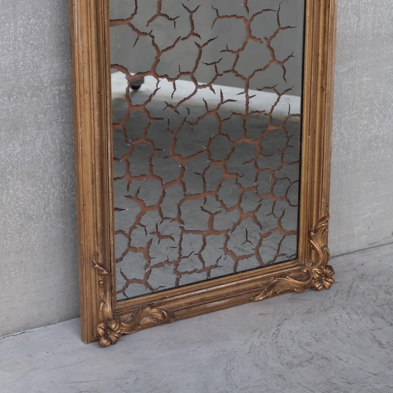 Swedish Antique Rococo Style Tall Pier Mirror For Sale 5