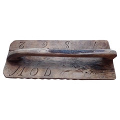 Swedish antique  rustic genuine folk Art Washing  board dated  1862