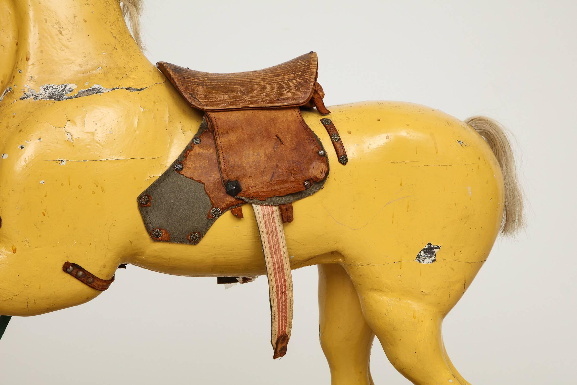 Cheval à bascule suédois ancien, tout à fait original, Origine : Suède, circa 1870 Excellent état - En vente à New York, NY