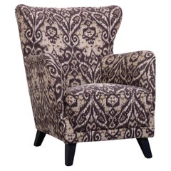 Swedish Armchair, 1940s, New Upholstered with a French Retro Fabric