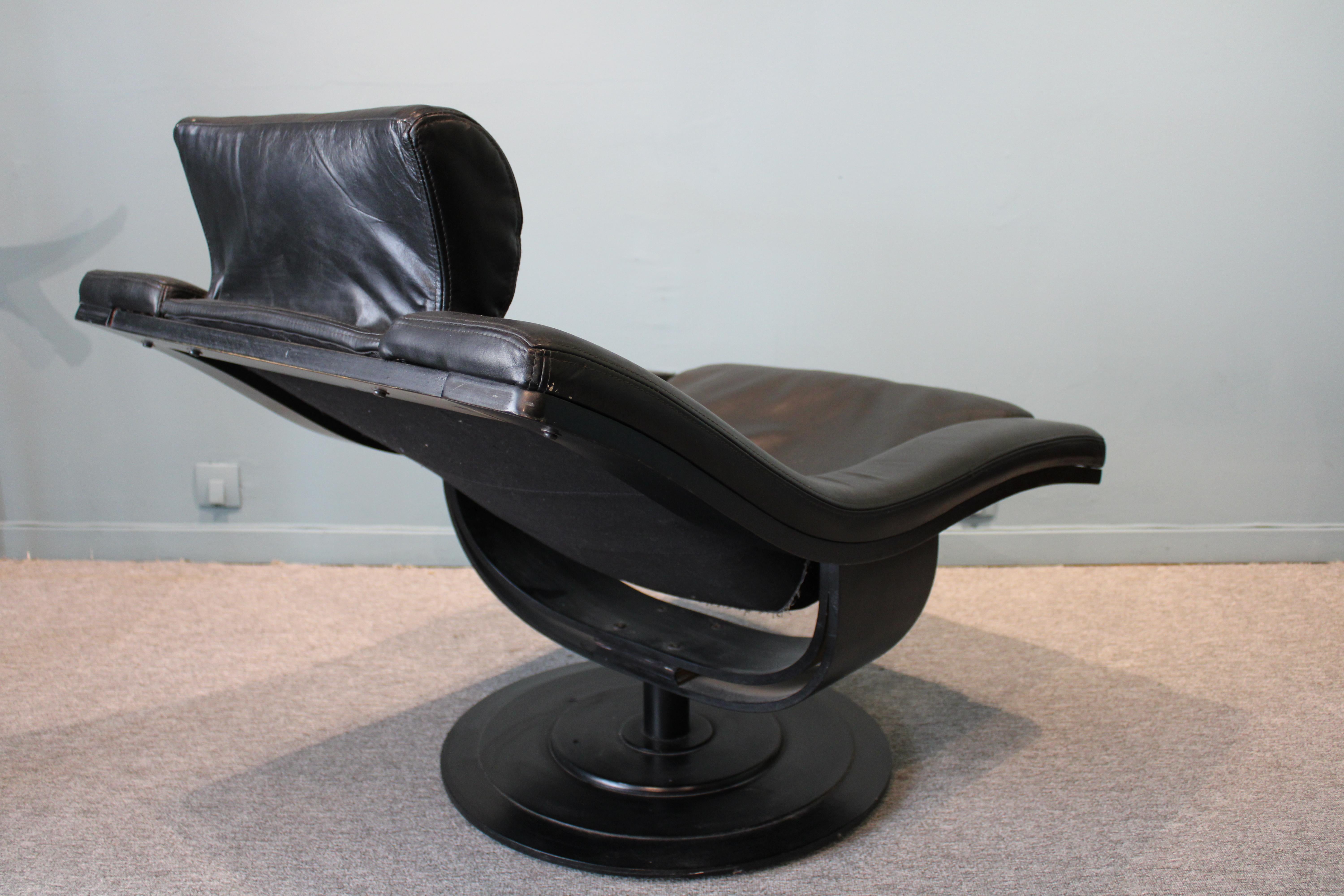 20th Century Swedish Armchair and Ottoman, Edited by Nelo